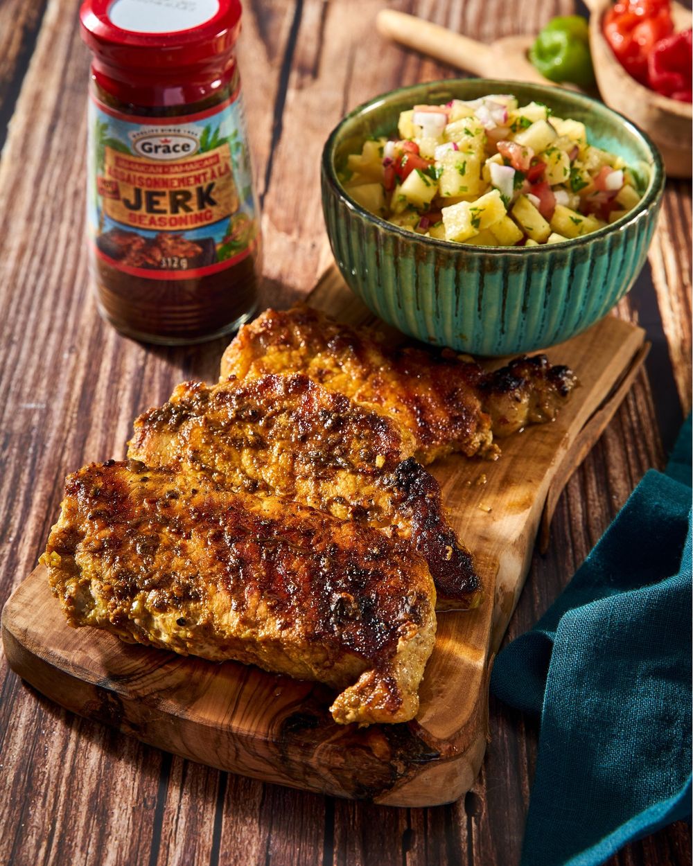 Caribbean Grilled Pork with Pineapple Salsa 1