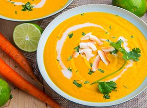curry coconut carrot soup 1