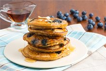 coconut blueberry pancakes